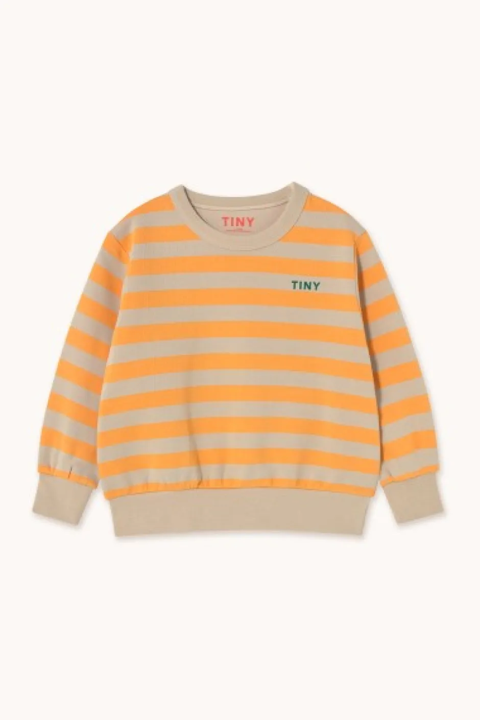 DAMES Tinycottons Co-ords | Co-ords^Stripes sweatshirt | Orange/dark vanilla |
