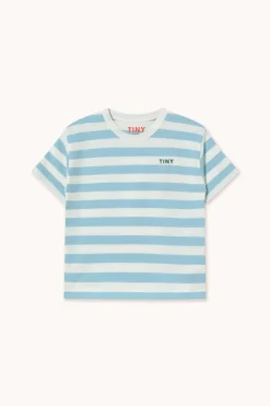 Tinycottons Shirts | Shirts^Stripes tee | Dusty blue/off-white |