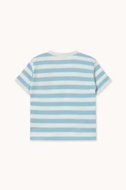 Tinycottons Shirts | Shirts^Stripes tee | Dusty blue/off-white |