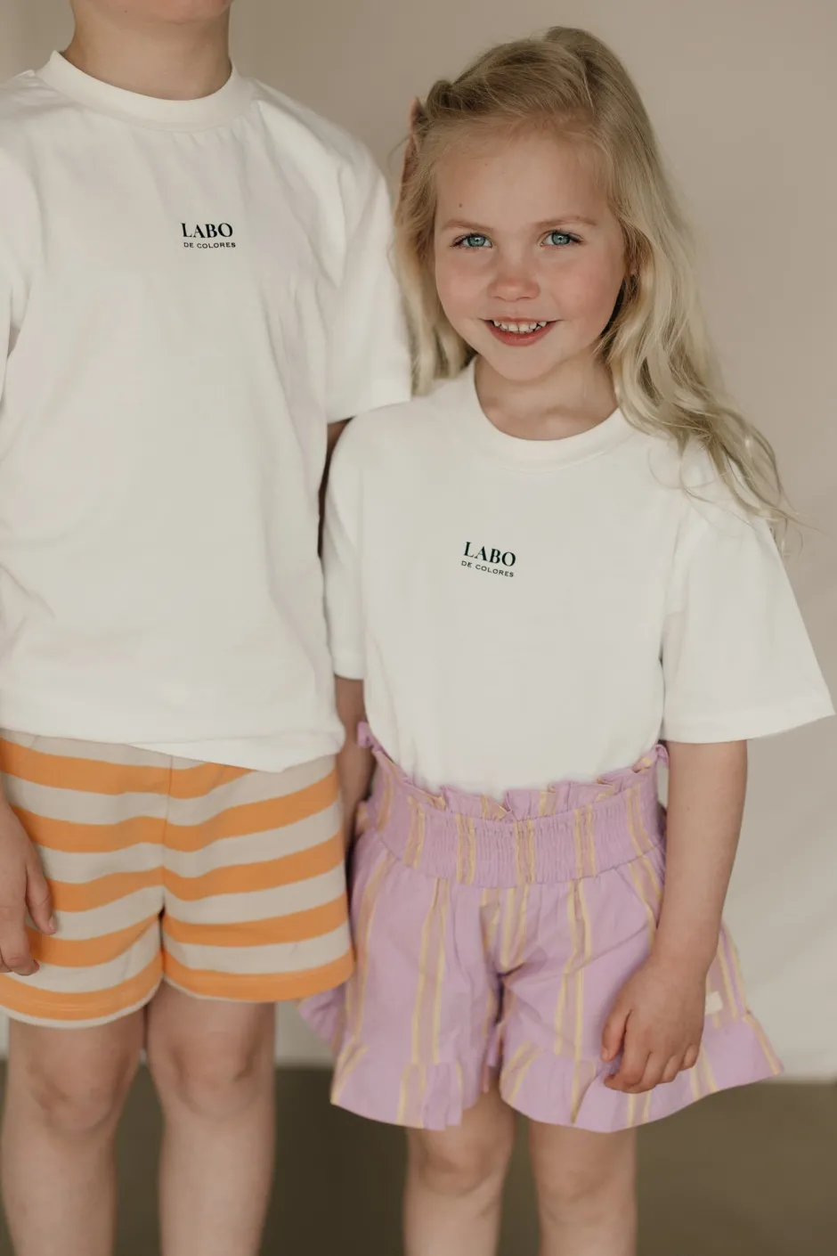 DAMES Tinycottons Co-ords | Co-ords^Stripes tiny short | Orange/dark vanilla |