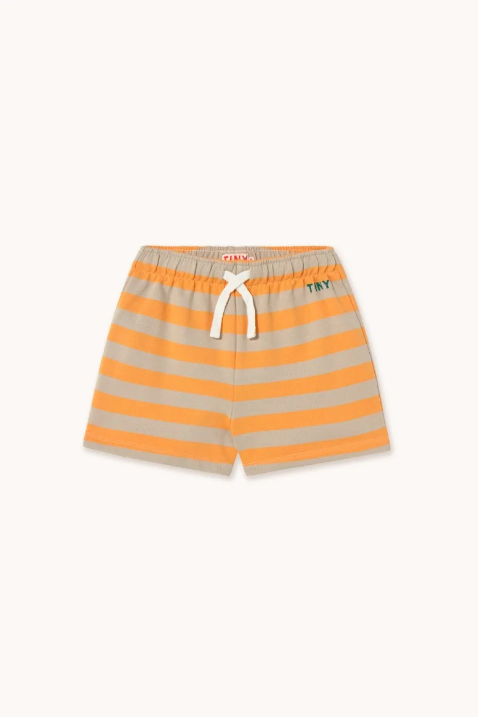DAMES Tinycottons Co-ords | Co-ords^Stripes tiny short | Orange/dark vanilla |