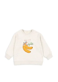 Konges Slojd Truien & Vesten^Sweat shirt Loupy Lou gots | Off white melange |