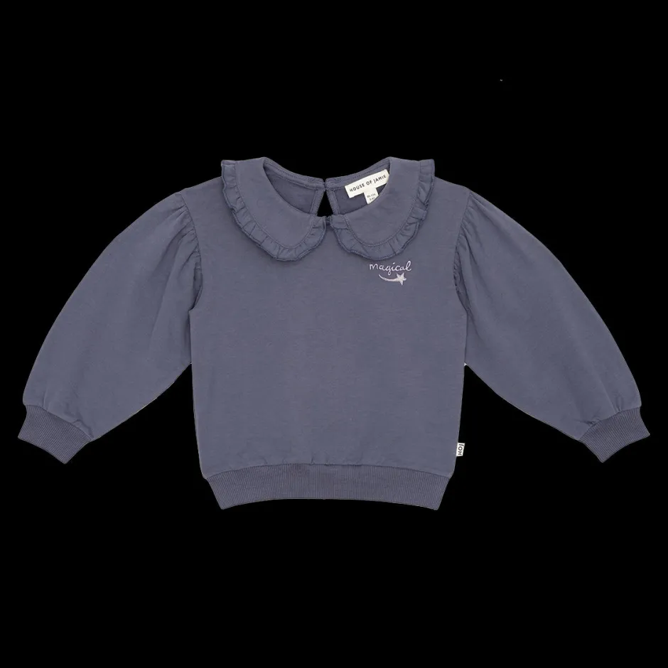 House of Jamie Truien & Vesten | Truien & Vesten^Sweater collar Balloon | Stardust blue |