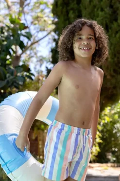 Sproet u0026 Sprout Zwemkleding^Swim short multi colour stripes | Nectarine | Sproet & Sprout