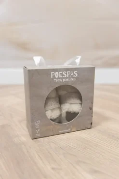 Poespas Schoenen & Slofjes^Teddy pantoffels | Vegan leather & klittenband