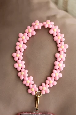 DAMES Studio Poespas Telefoonkoorden | Snøpskes^Telefoonkoord Flowers | Soft pink |