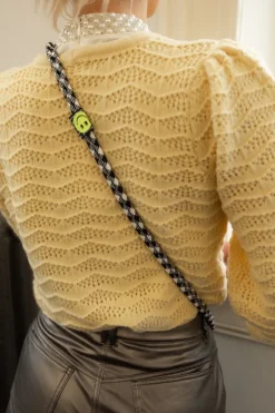 DAMES Z-Style Telefoonkoorden^Telefoonkoord Meis | Lang | Zwart/wit