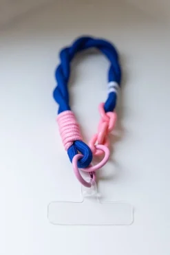 DAMES Z-Style Telefoonkoorden^Telefoonkoord Mia | Kort | Blauw/roze