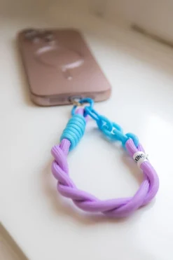 DAMES Z-Style Telefoonkoorden^Telefoonkoord Mia | Kort | Paars/blauw