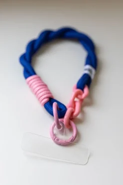 DAMES Z-Style Telefoonkoorden^Telefoonkoord Mia | Kort | Blauw/roze