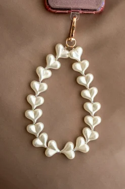 DAMES Studio Poespas Telefoonkoorden | Snøpskes^Telefoonkoord Sugar Hearts | Pearl |