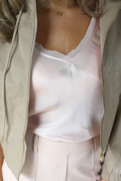 DAMES Nukus Basics | Tops^Top Aniek silky | Powder |