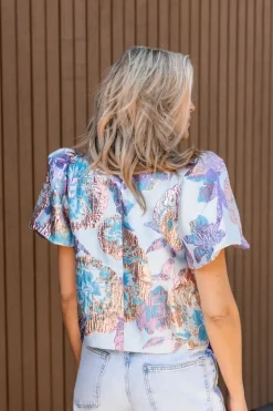 DAMES Poespas Tops | Blouses^Top Ariël | Shiny blue