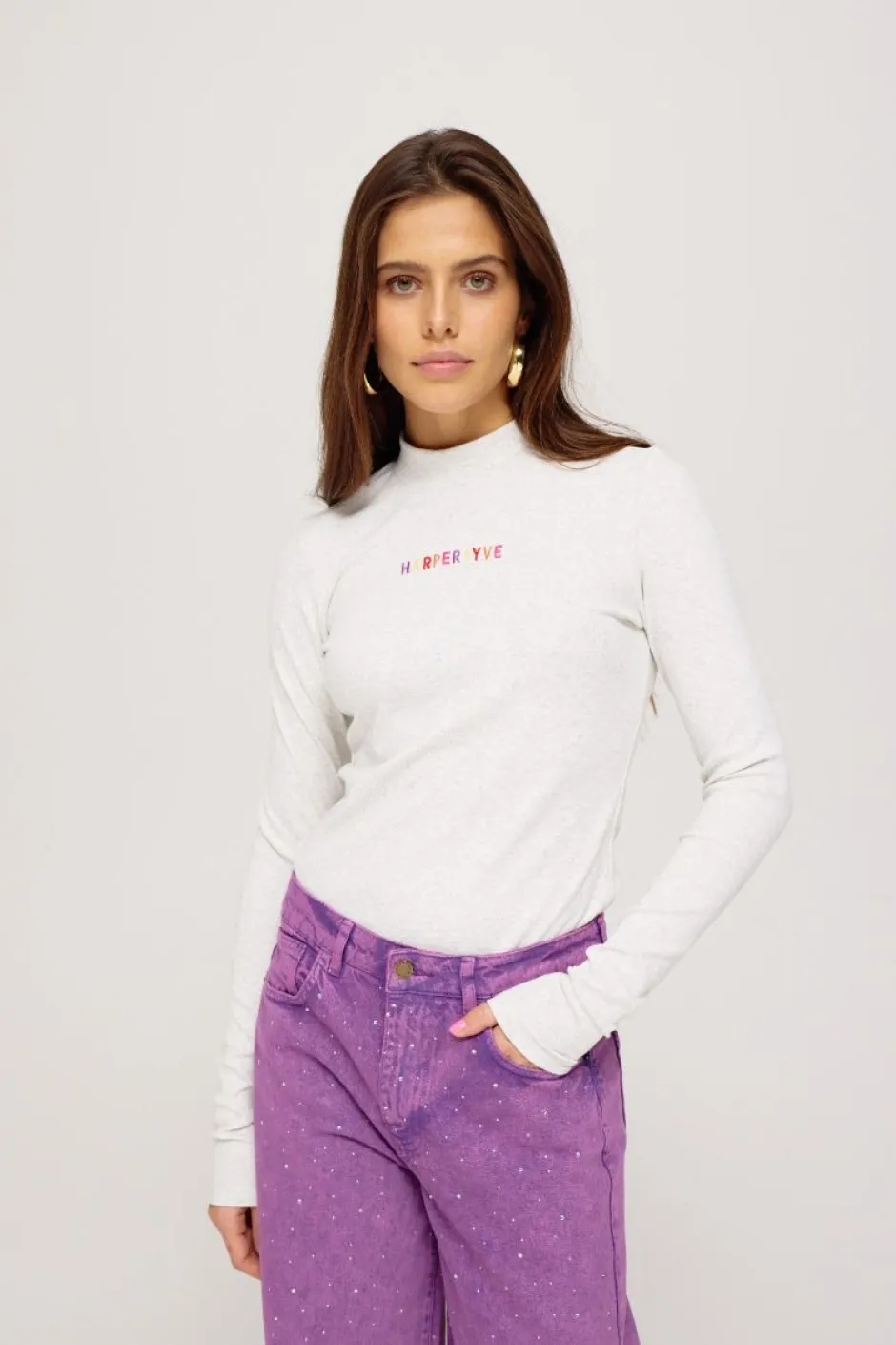 DAMES Harper u0026 Yve Basics | Tops^Top Jane | Grey melee | Harper & Yve