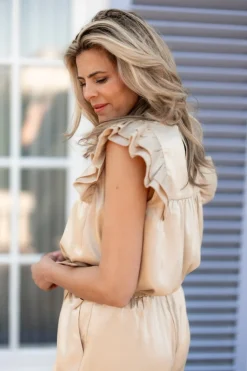 DAMES Studio Amaya Co-ords | Blouses^Top Lea | Beige |