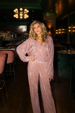 DAMES Studio Poespas Co-ords | Tops^Top Plissé | Pink champagne |