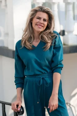 DAMES Studio Poespas Co-ords | Tops^Top Scuba-doo | Petrol |