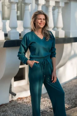 DAMES Studio Poespas Co-ords | Tops^Top Scuba-doo | Petrol |