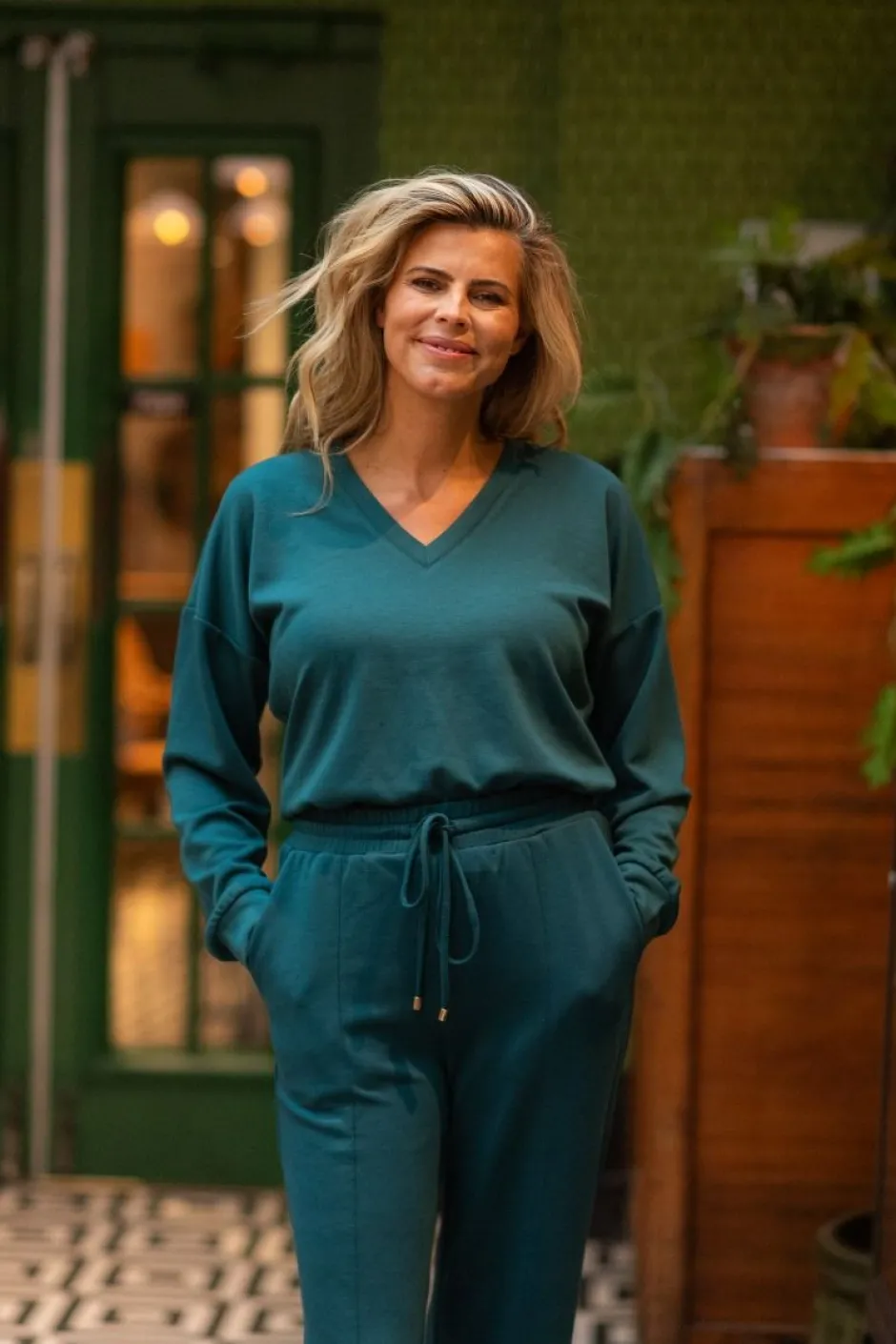 DAMES Studio Poespas Co-ords | Tops^Top Scuba-doo | Petrol |