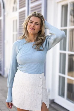DAMES Studio Poespas Tops | Snøpskes^Top Sugar dust | Icy blue |