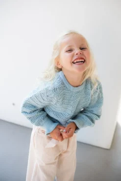 DAMES Studio Poespas Snøpskes | Snøpskes^Trui ajour marshmallow | Kids | Blauw |