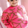 Studio Poespas Truien & Vesten | Truien & Vesten^Trui Dottie kids | Neon pink & sand |