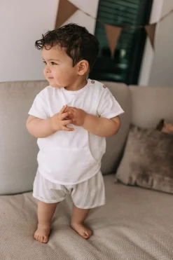 Play Up Shirts | Shirts^T-shirt Flamé | Wit met zakje |