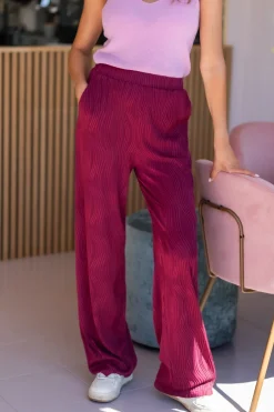 DAMES Studio Poespas Broeken | Snøpskes^Wavy Pants | Burgundy |