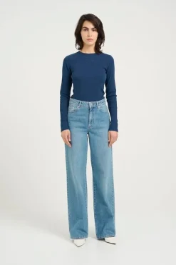 DAMES Gestuz Broeken^Wide jeans Zolina | Washed mid blue |