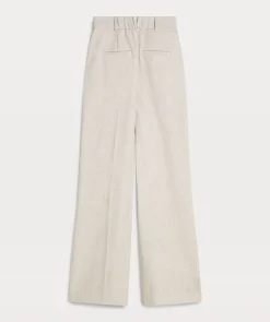 DAMES By Mev Broeken^Wide leg pantalon Kate | Light grey melange | JOSH V
