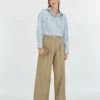 DAMES JOSH V Broeken^Wide leg pantalon Olivia | Light Mink |