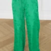 DAMES Refined Department Co-ords | Broeken^Wide leg pants Mara | Green |