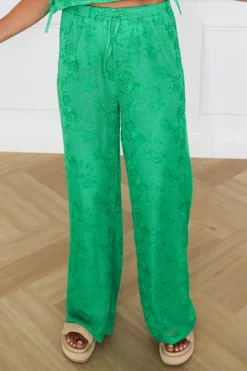 DAMES Refined Department Co-ords | Broeken^Wide leg pants Mara | Green |